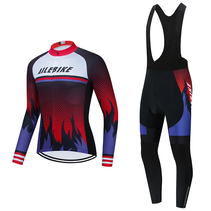 

2022 Team Edition Cycling Clothing Long Sleeve Suit Men's Mountain Bike Cycling Top Sling Trousers