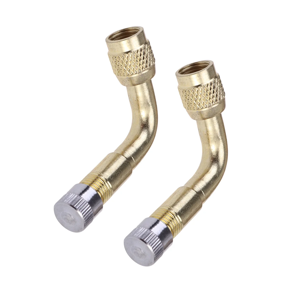 

2pcs Brass Stem with Extension Adapter for Scooter Motorcycle Car Truck