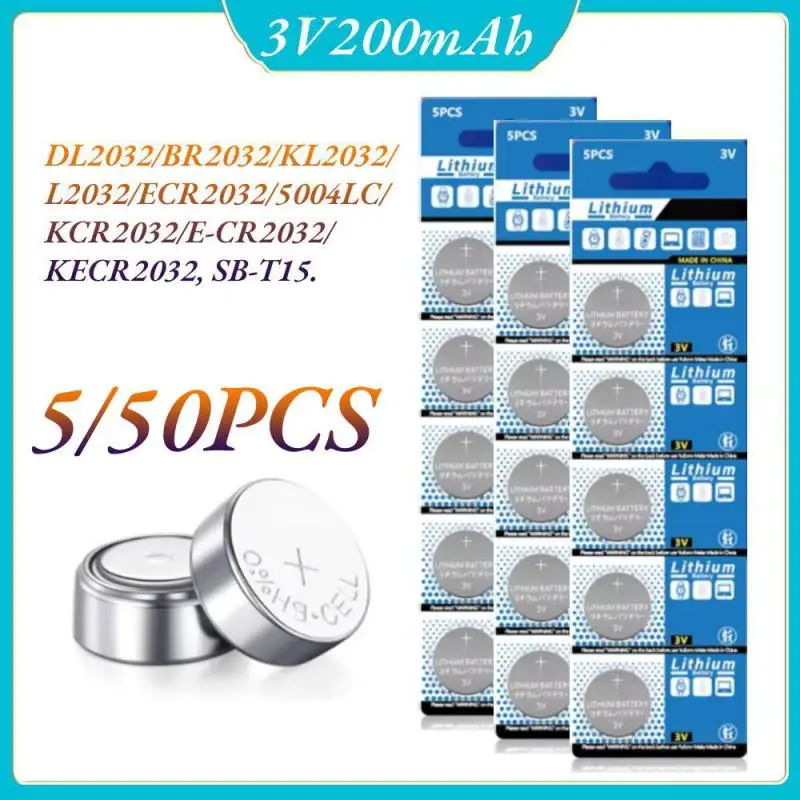 50/40/30/20/10/5 шт. 200 мАч 3 В литиевая батарея для часов игрушек калькуляторов пультов