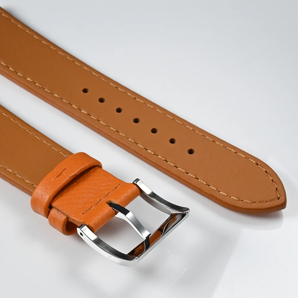 San Martin Watch Strap 20mm Leather Quick Release Wristwatch Belt Watches Band Sweat For Man Woman Comfortable Classic Epsom