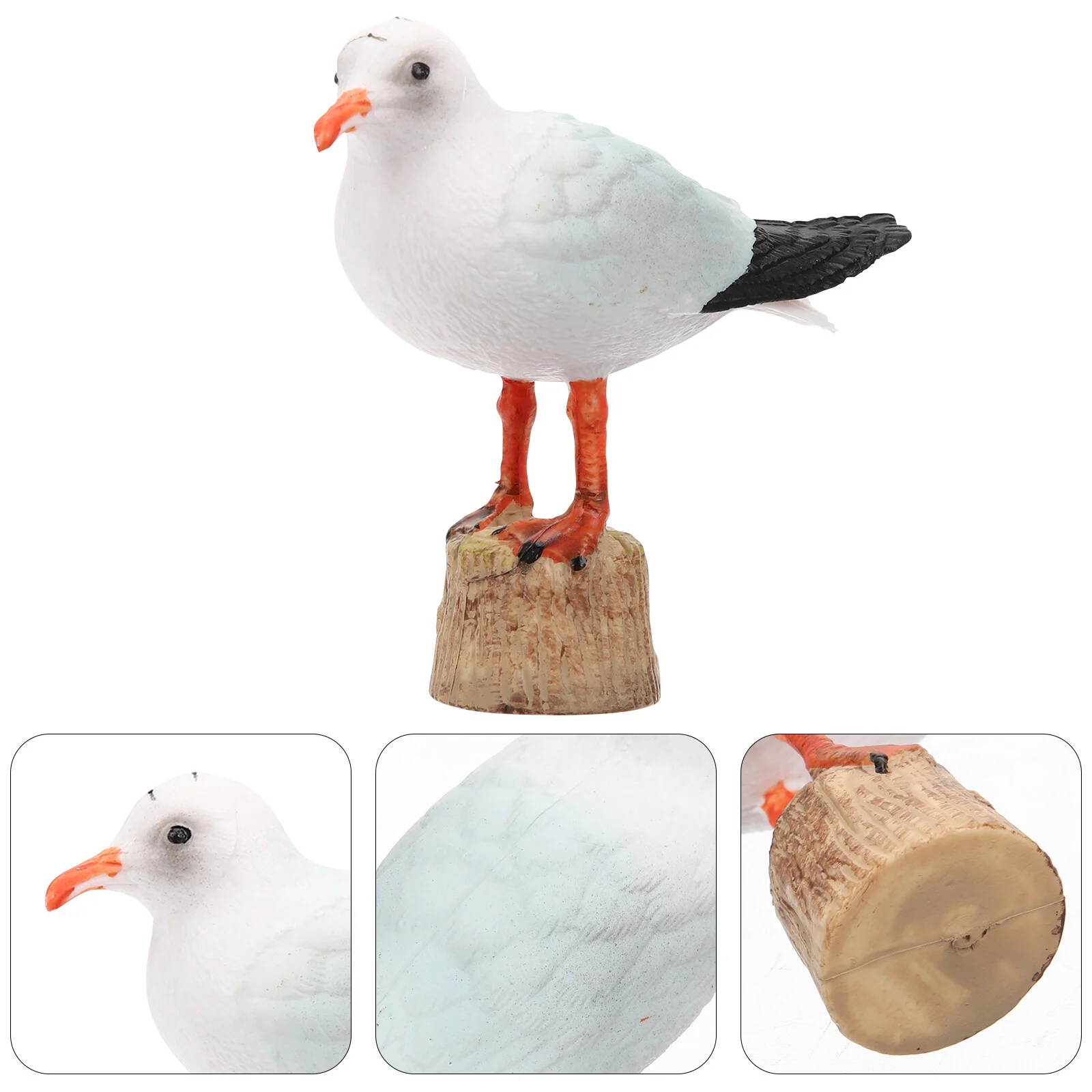 

Red-billed Gull Model Nautical Seagull Figure Sculpture Miniature Toys Figurine Decorations Home Statue Accessories