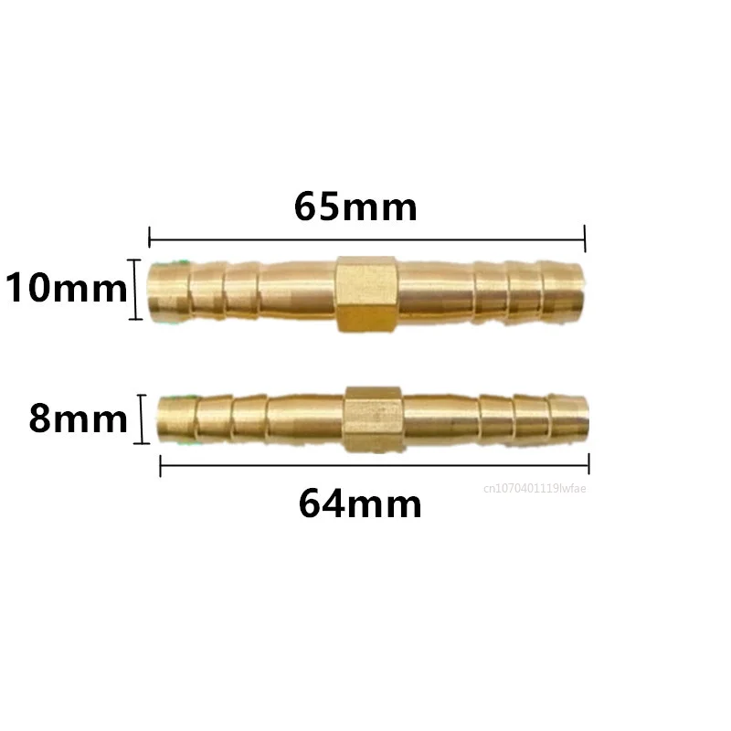 Brass Splicer Pipe Fitting water gas air joint  T X Y L Type Hose Barb Tail 6 8 10 12 14 16 19 mm Male Connector Copper Adapter images - 6
