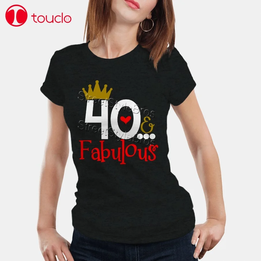 

Женская футболка 40, Сказочная женская футболка на 40-й день рождения, подарок для друга, мамы 40 лет, Милая футболка, толстовки унисекс, женская футболка