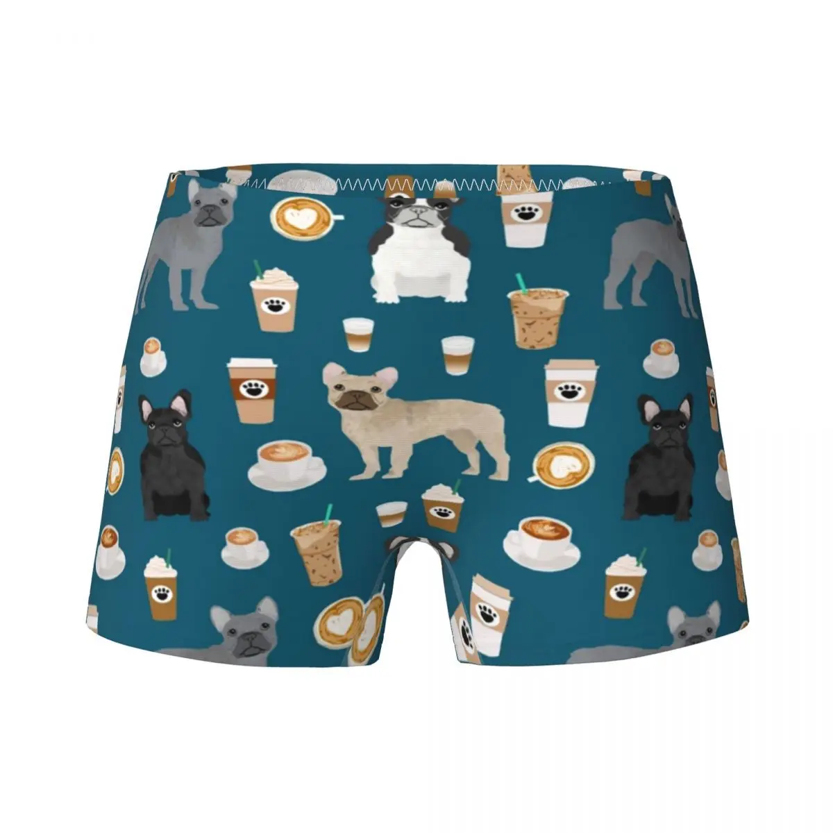 

French Bulldog Coffee Dog Child Girls Underwear Kids Cute Boxer Briefs Soft Cotton Teenage Panties Animal Underpants Size 4T-15T