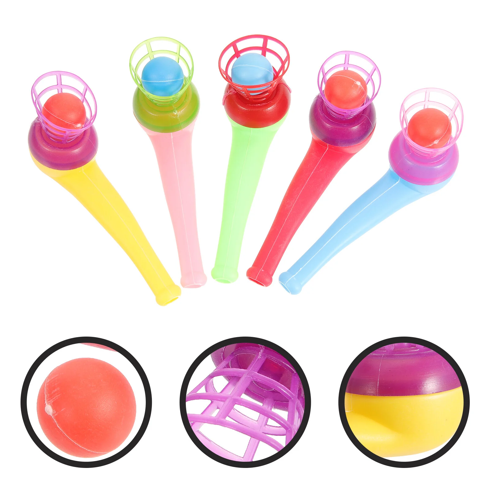 

20 Pcs Color Tube Blowing Ball Toy Kids Floating Balls Boy Toddler Boys Fun Toys Girls Party Nostalgia