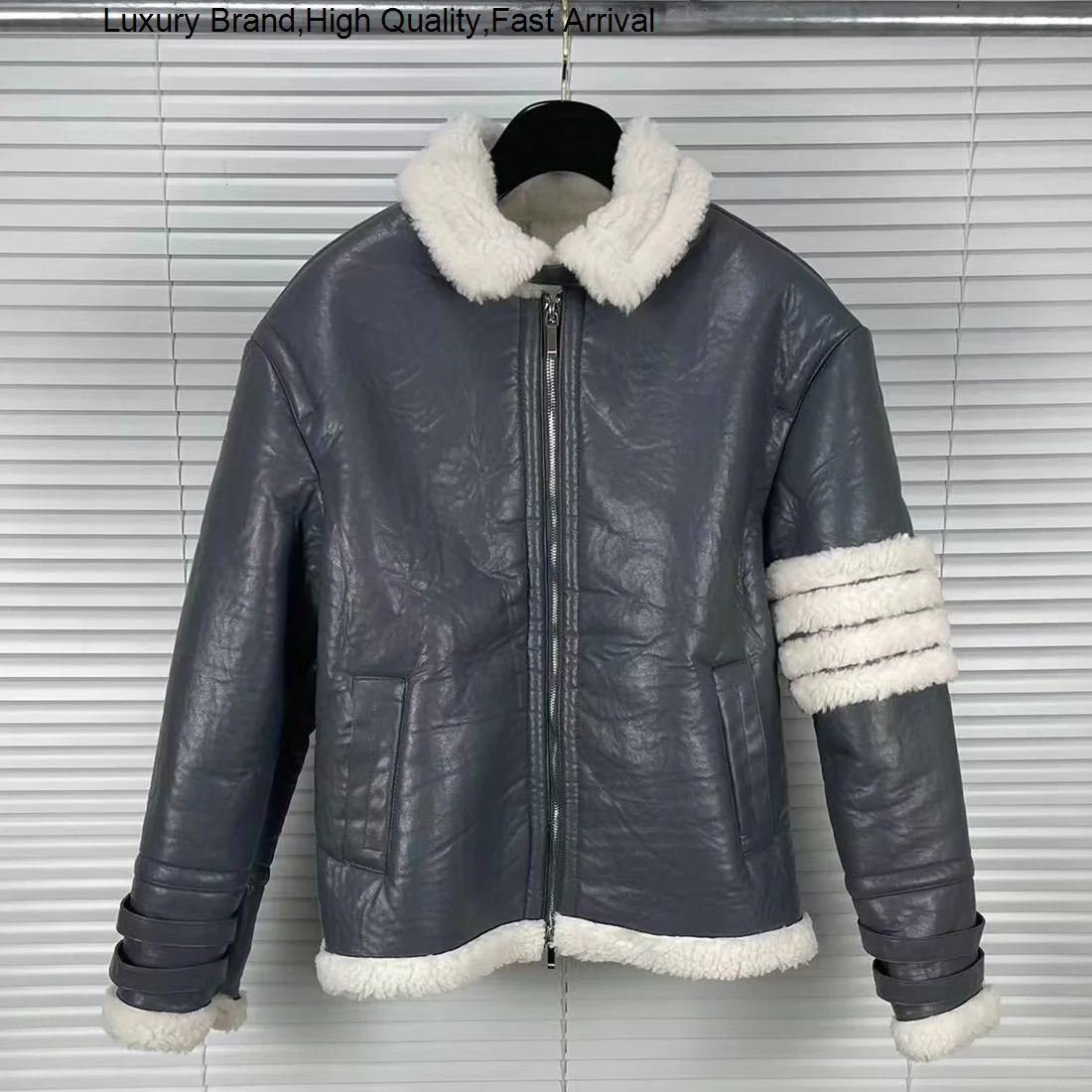 

Fashion Men's Brand High-end Clothes Original Design Luxury Locomotive Style Leather Jackets High Quality Famous Jacket