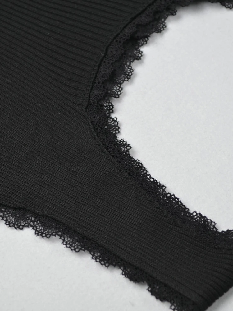 Лето 2024 женские топы на бретелях сексуальный укороченный топ шнуровке майка для