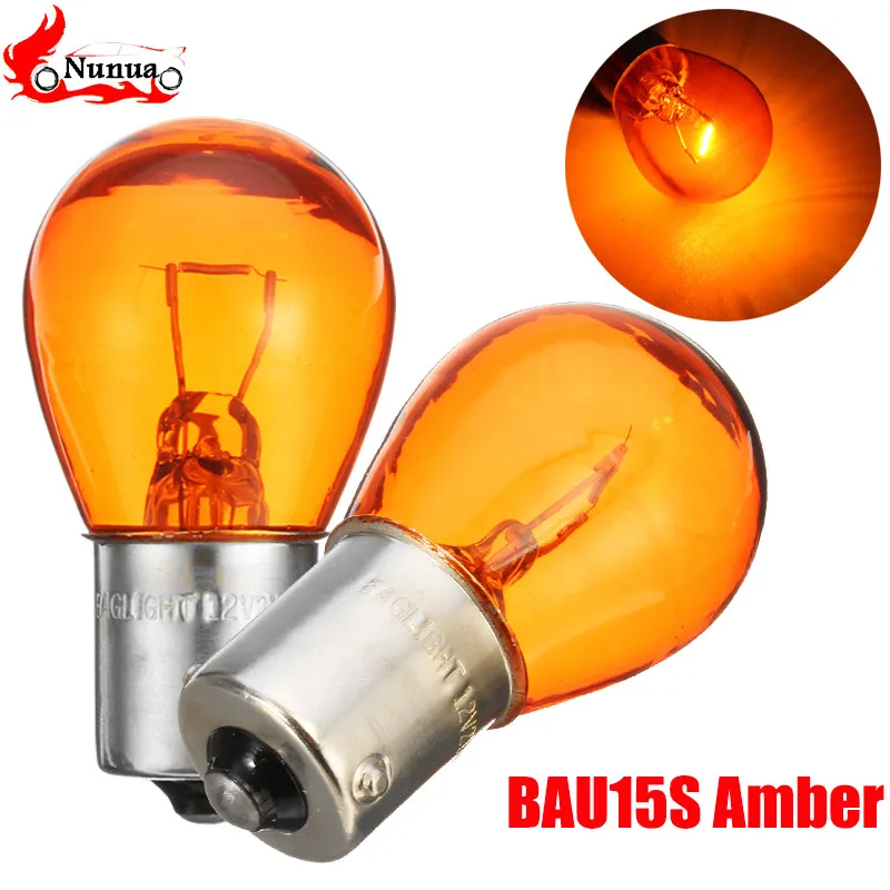 

10Pcs BAU15S Car Side Position Light Parking Indicato Break Light Fog Lamp Reversing Light DC 12V 21W Amber Halogen Lamps