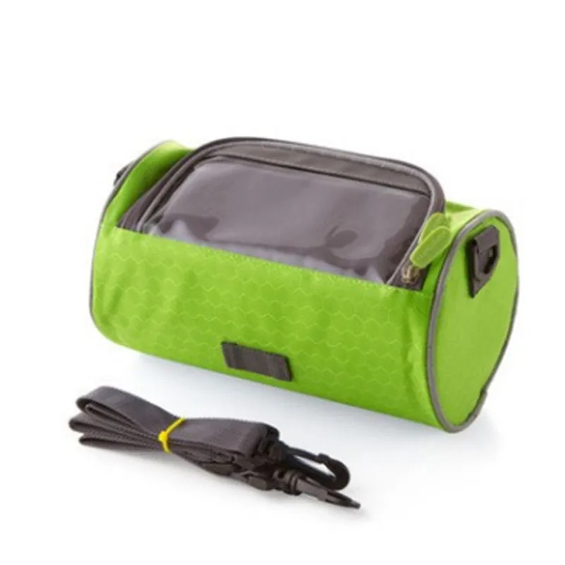 

Oxford Cloth Material Zipper Solid Color Outdoor Sports Riding Bag Bicycle Visual Storage Bag