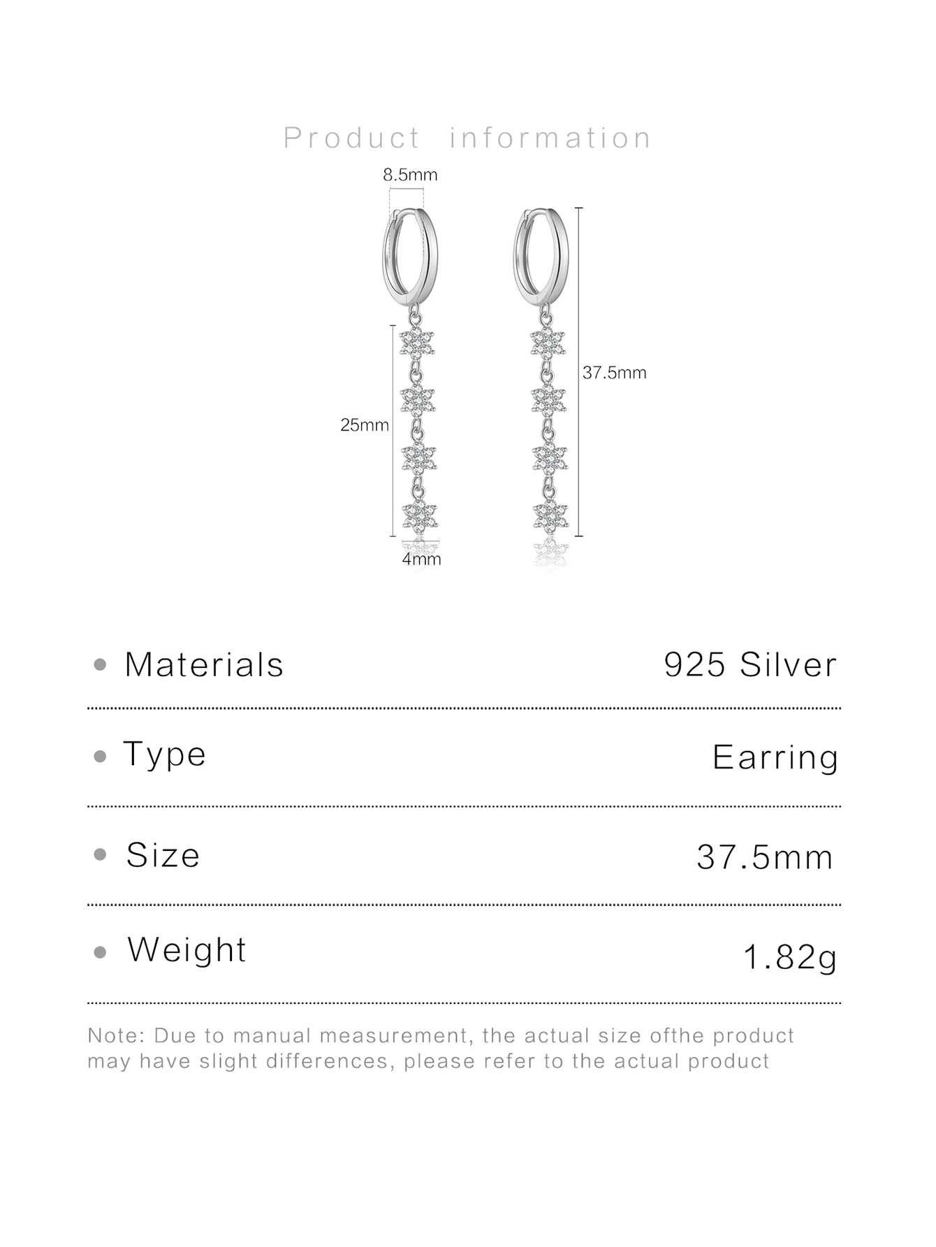 DPLAOPA новинка 925 года серебро 2024 пробы цветок циркон CZ длинная цепочка висячие