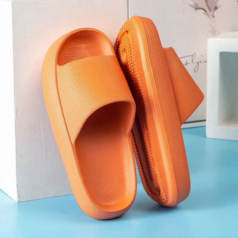 Thick Bottom Slippers Female Summer Indoor Non-slip Home Bathroom Bathing Couple Outside Wear Sandals Male Increase