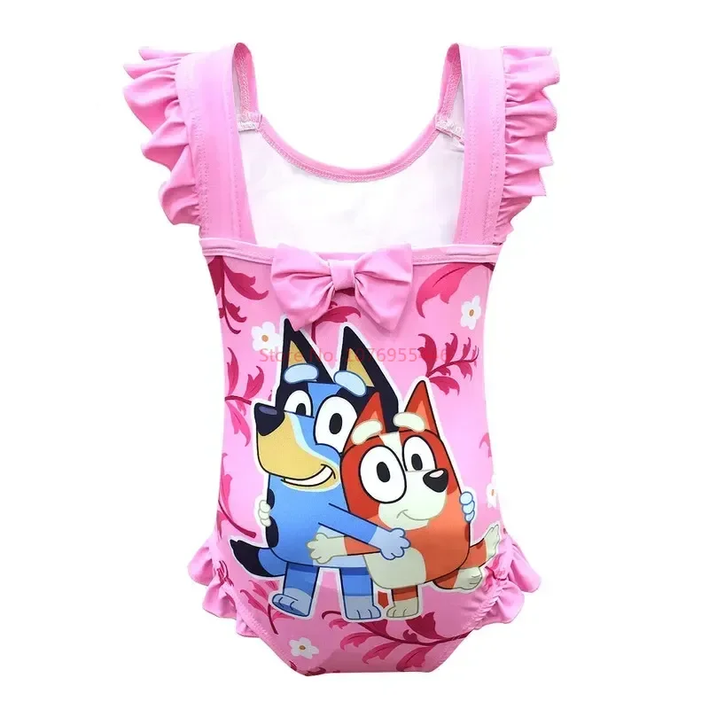 Новинка 2024 детский слитный купальник Bluey семейный для девочек в стиле бинго с