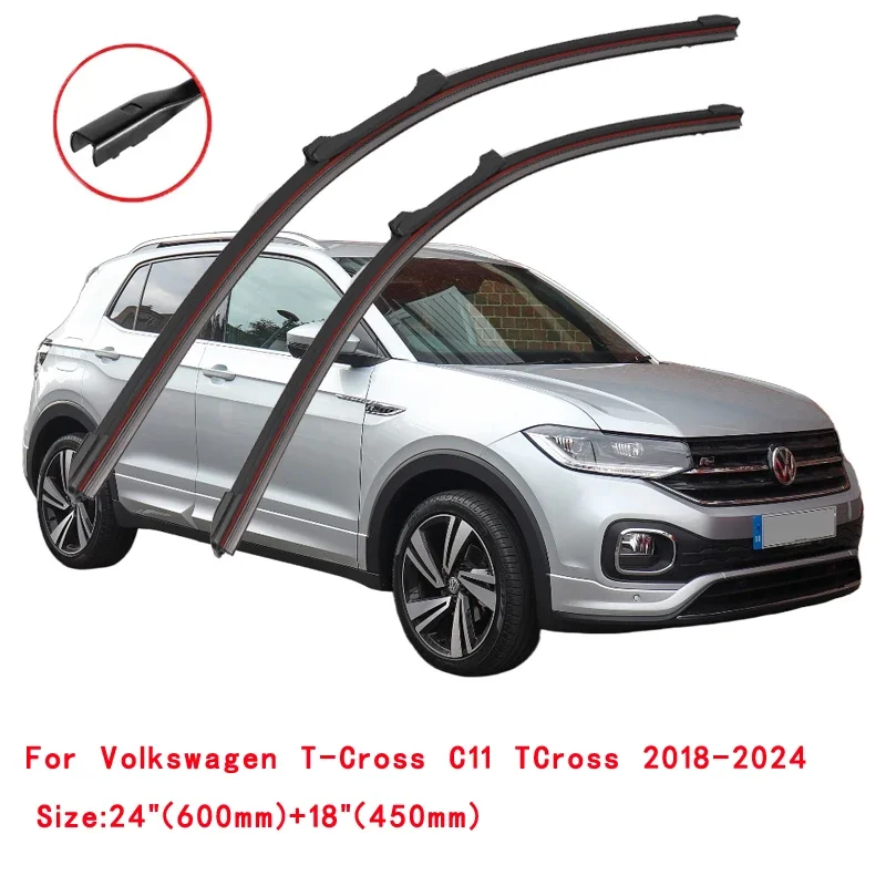 Фото Для Volkswagen VW T-Cross C11 TCross 2018-2024: Щетки стеклоочистителя лобового стекла, аксессуары для окон автомобиля №2