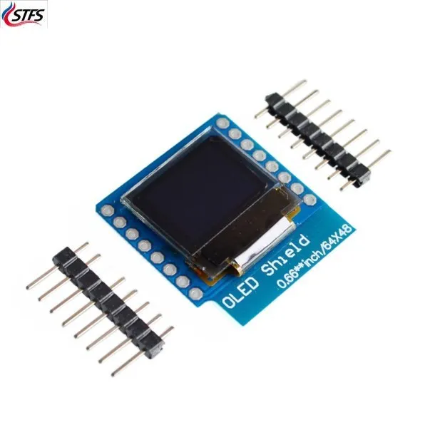 0 66-дюймовый OLED-светодиодный ЖК-дисплей совместимый с WEMOS D1 MINI ESP32 64X48 дисплей 66