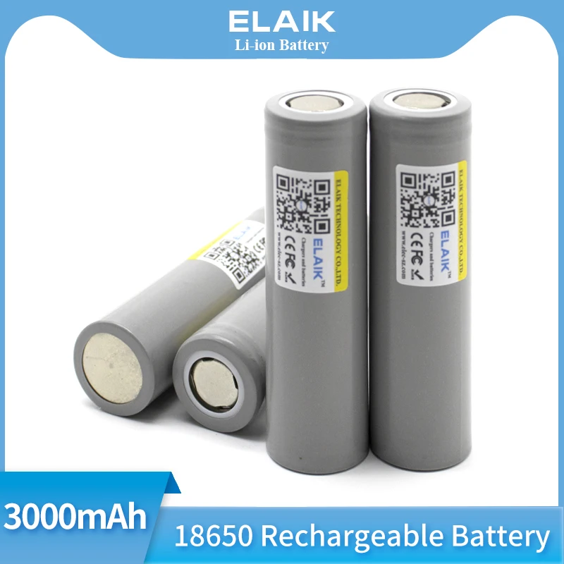 

ELAIK 4PCS 100% original 18650 3.7V 3000mah lithium battery rechargeable power battery manufacturer's sales