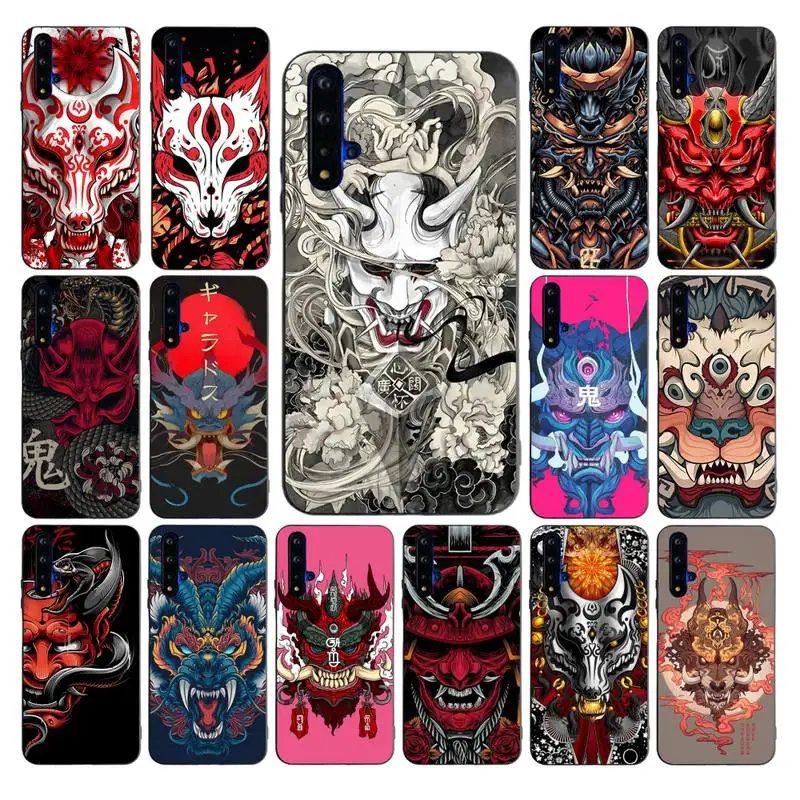 

YNDFCNB Samurai Oni Mask Phone Case for Huawei Mate 20 10 9 40 30 lite pro X Nova 2 3i 7se