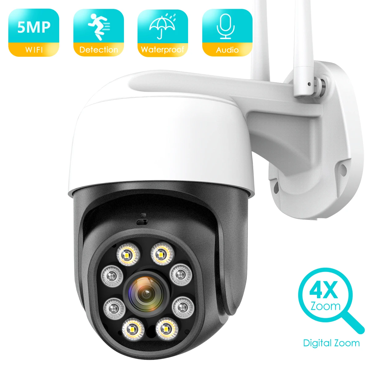 

4K 8MP IP Camera Outdoor WiFi Security Camera Auto Tracking Webcam 5X Digital Zoom IR Night Vision CCTV Video Surveillance ICsee