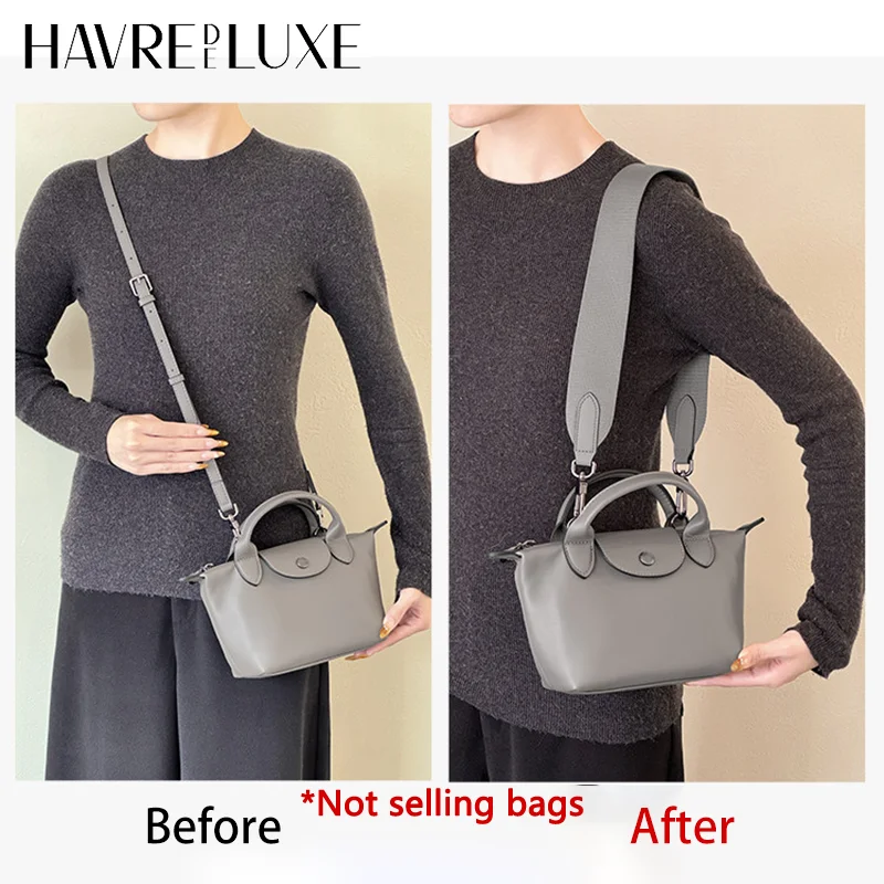 Фото Сменный ремень для сумки 75 см для Longchamp Dumpling Bag, плечевой ремень, легко устанавливаемый, прочный, уширенный, из холщовой ткани, аксессуары Xtra Mini №1