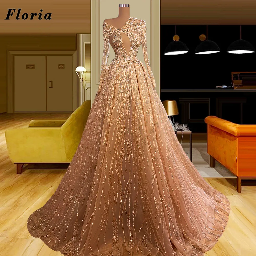 

Роскошные Длинные платья для выпускного вечера 2022, блестящие вечерние платья а-силуэта размера плюс Coutures Dubai, женское платье знаменитости