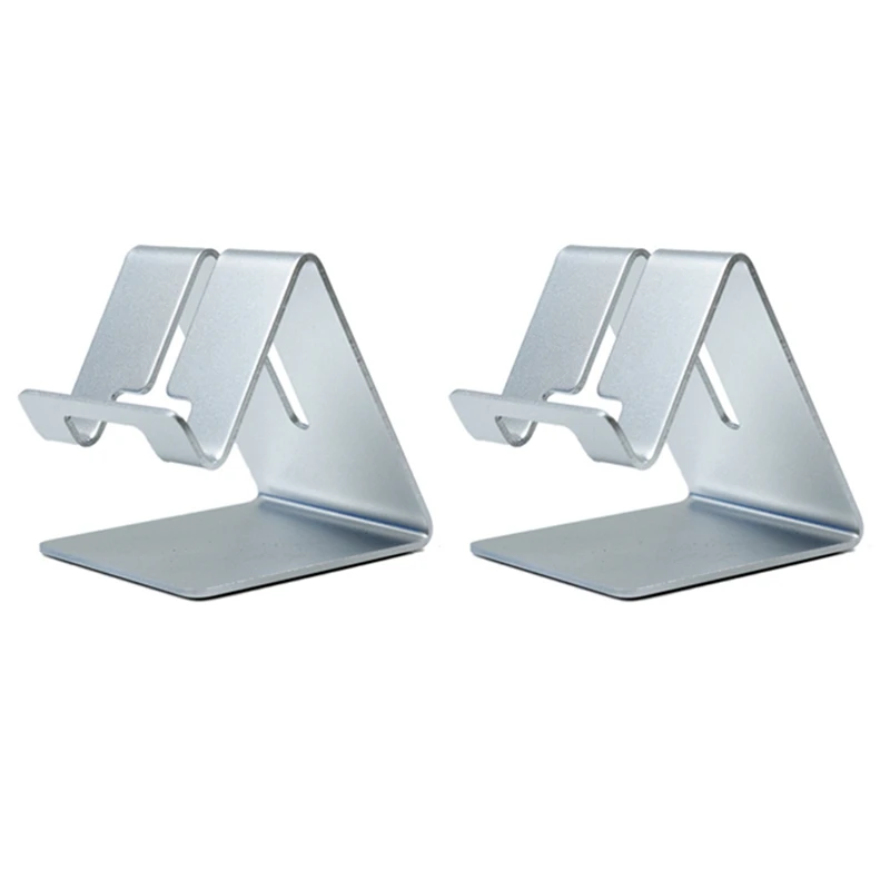 

2Pcs Universal Desktop Aluminum Alloy Mobile Phone Tablet Holder Compatible With Various Models Of Mobile Phone Holders