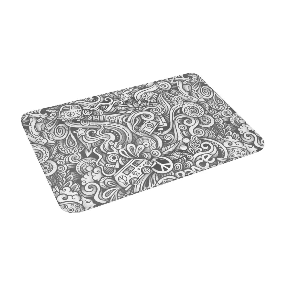 

Graphic Hippie 24" X 16" Non Slip Absorbent Memory Foam Bath Mat for Home Decor/Kitchen/Entry/Indoor/Outdoor/Living Room