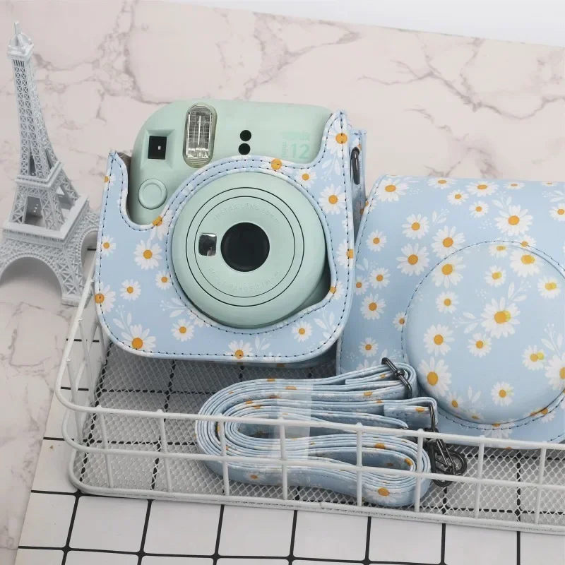 Универсальный чехол из искусственной кожи для камеры Instax Mini 12/11/9/8 сумка через