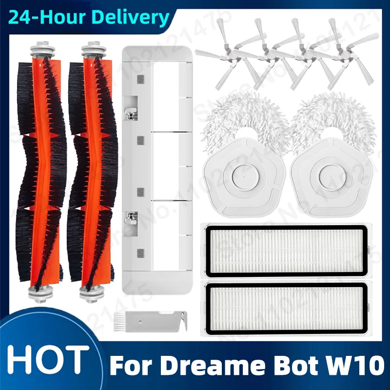 

For Xiaomi Dreame Bot W10 Vacuum Cleaner Washable HEPA Filter Mop Cloth Main Side Brush Cleaning Replacement Accessories Parts