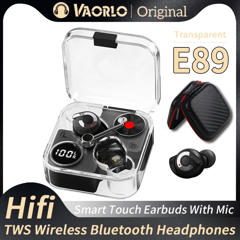 

VAORLO HiFi Wireless Earphones Mini In-Ear Headphone With HD Microphone Heaset Noise Reduction Earbud Bluetooth 5.2 Stereo Music