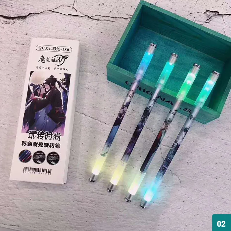 

Cool Rotating LED Flash Gel Pen With Light Students Fashion 0.5mm Spinning Pen Luminous Colorful Rotary Pen