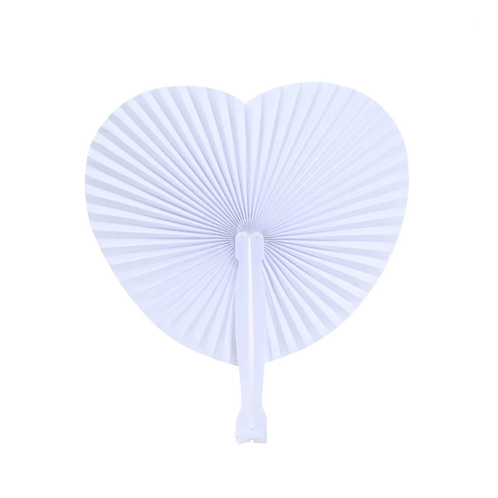 

Fans Fan Paper Folding Handheld Hand Wedding Decor For White Foldable Bulk Guests Decorate Shaped To Weddings Green Room Peach