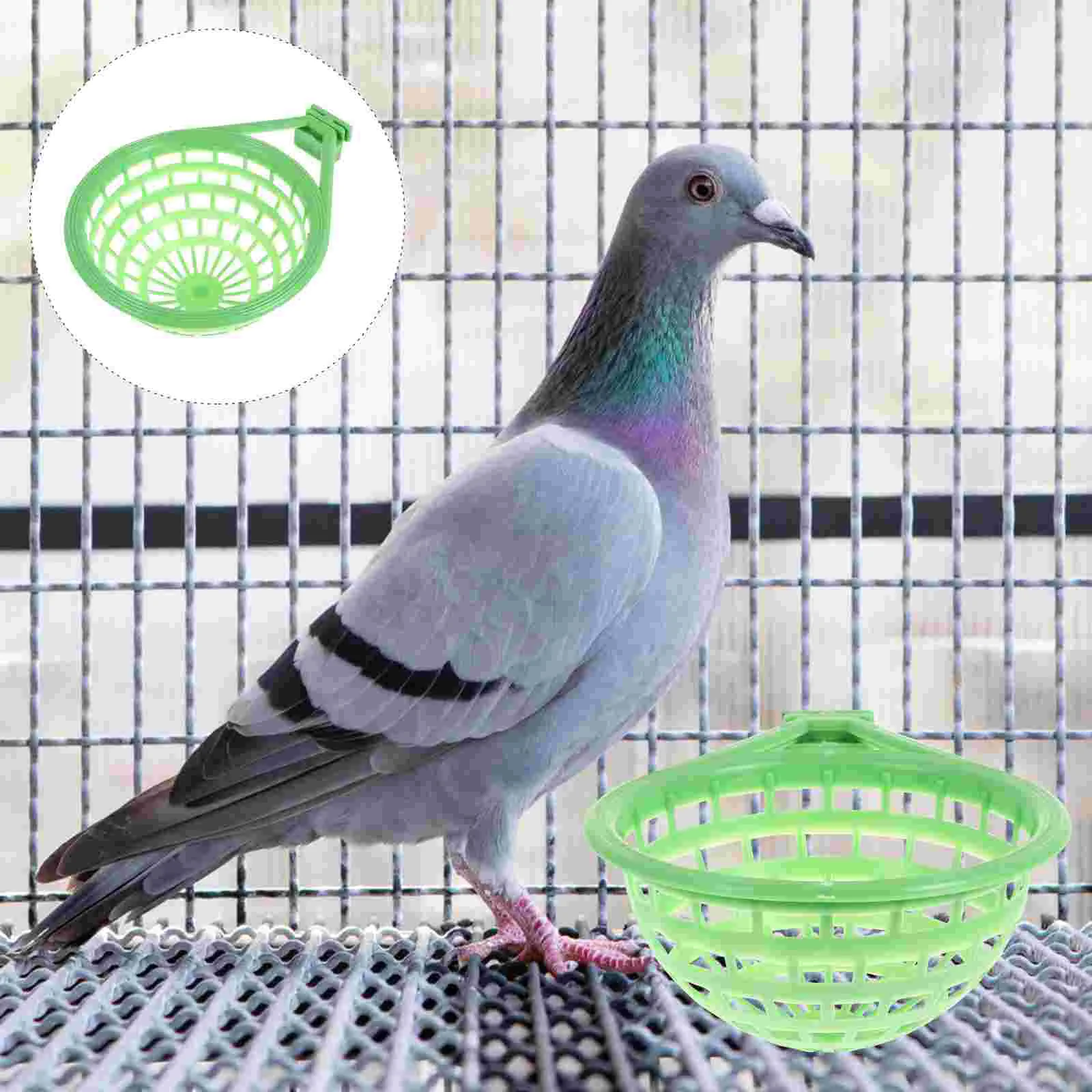 

2 PCS Pigeon Nest Basin Budgie Cage Bird Nesting Bowls Birdcage Canary Nests Cages Plastic Bird Hatching Hut Cave