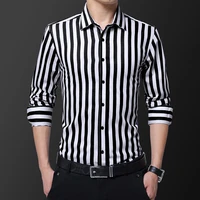 2022 new business casual mens fashion trend shirts mens long sleeve shirts korean slim striped shirts fashion clothing