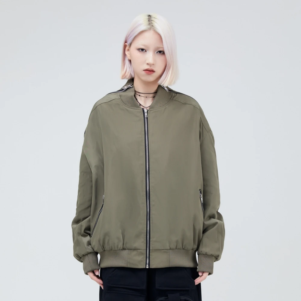 

Vneck Designer Zippers Pure Color Zip Up Grey Trench Coats Oversized Women's Red Windbreakers Sport Wear for Men Women Winter