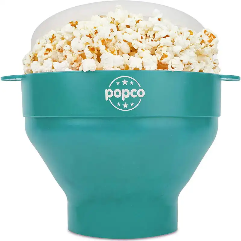 

Original Popco Silicone Microwave Popcorn Popper with Lid and Handles - Collapsible Bowl - BPA Free and Dishwasher Safe - 15 Col