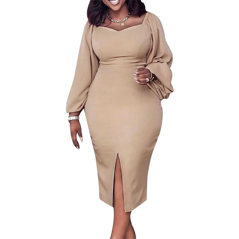

African Dresses For Women 2023 Autumn Elegant Wedding Party Bridesmaid Dress Long Sleeve Bodycon Robe Boubou Africain Femme