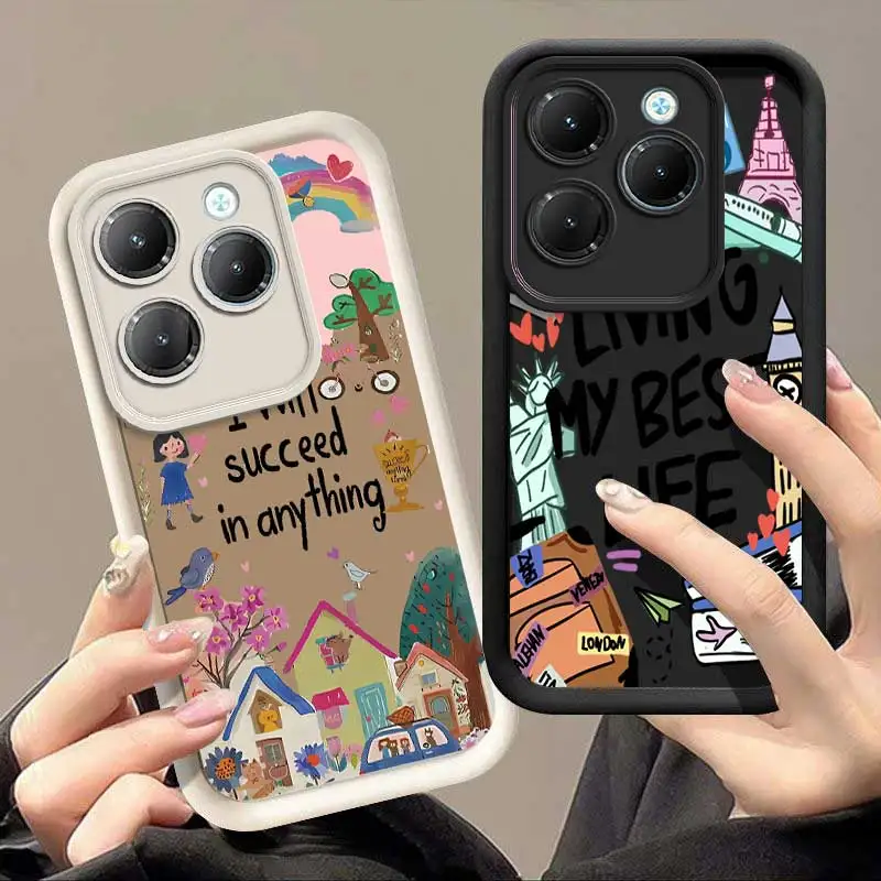 Чехол Hot40 с положительными мечтами фотовспышка для Infinix Hot 30 20 Tecno Camon 19 16 15 Pova 4 Pop 5 6