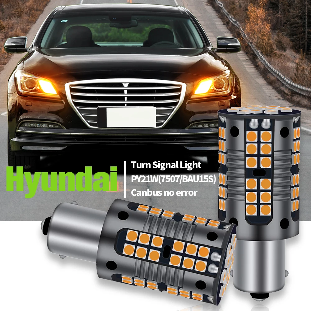 

2pcs LED Turn Signal Light Lamp Blub PY21W 7507 BAU15S Canbus For Hyundai Creta Genesis Getz i10 i20 i30 i40 ix35 Solaris