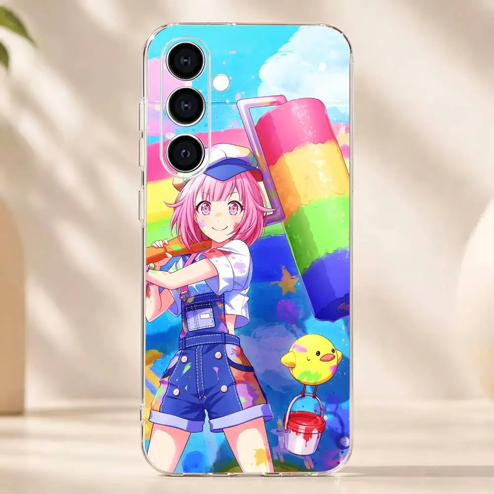 Фото Чехол для телефона Wonderhoy PJSK Cute Emu Otori, прозрачный мягкий чехол для Samsung A73, A72, A71, A70, A51, A52, A53. №5