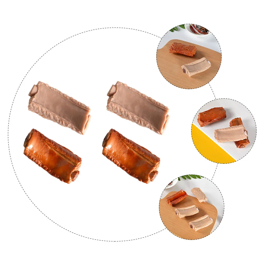 4 шт. украшения имитация ребра модель игрушки искусственная еда реквизит ПВХ