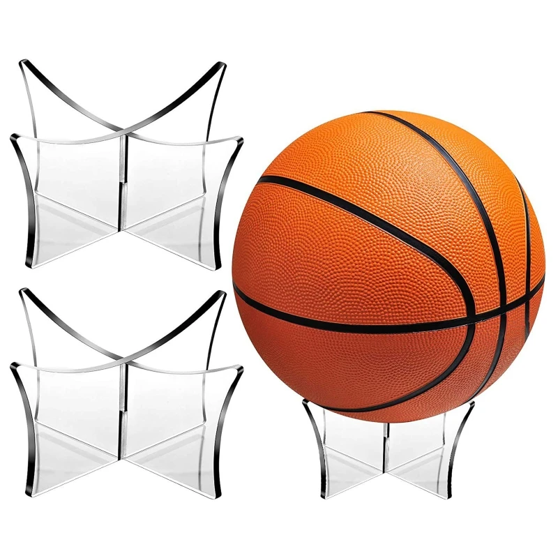 1 Pc Round Ball Holder Soccer Rugby Bowling Display Stand Acrylic Ball Stands Sports Ball Storage Display Racks (Transparent)
