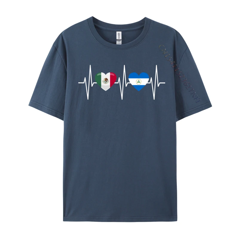 Mexico Nicaragua Heartbeat Nicaraguan Flag Personalized Prevalent Top T-Shirts Men Tops Shirt Europe &amp Tees Fall