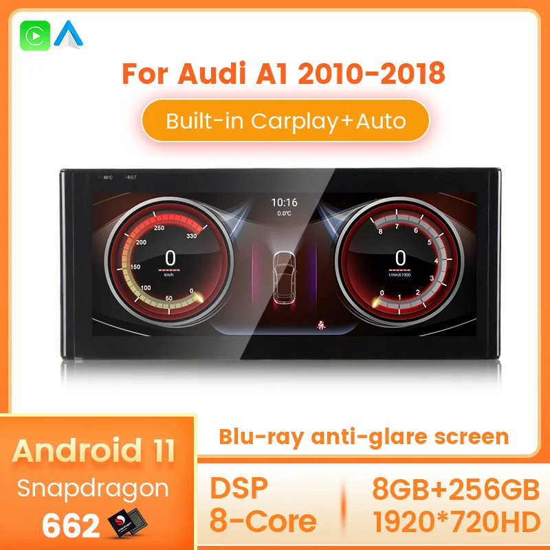 

Newest Android 11 12.3" Qualcomm 8+256G Car Multimedia For Audi A1 2010-2018 Auto Radio GPS Stereo Video CarPlay DSP Head Unit