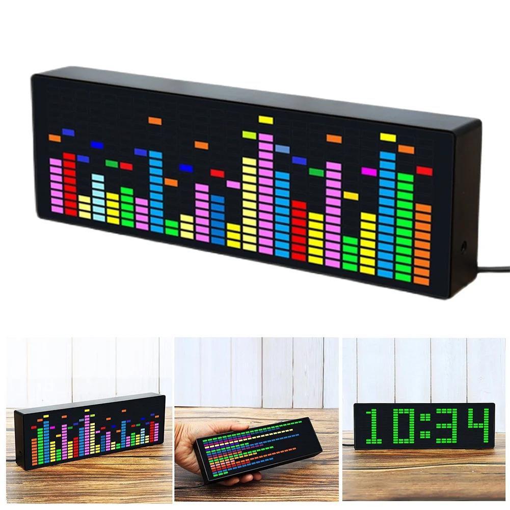

LED Music Audio Spectrum Indicator VU Meter VFD Audio Atmosphere Display Clock Ecoflow Elektronik Sigara Multimeter Optometria
