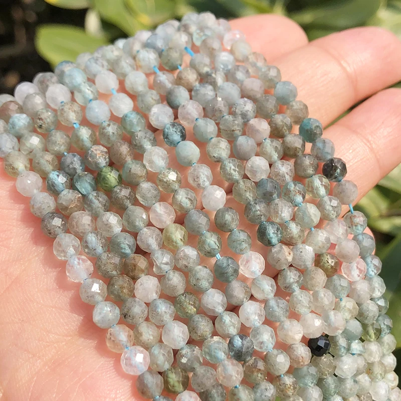 Натуральный камень голубой сапфир резина морганит маленькие микро граненые