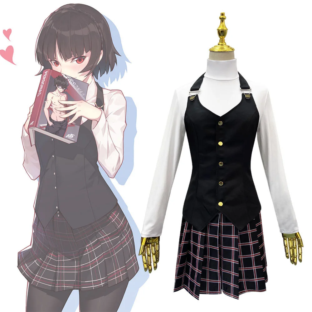 

Women Dress Persona 5 Cosplay Costume Queen Makoto Niijima Cosplay Costume Woman School Uniform Halloween Carnival Party Costume