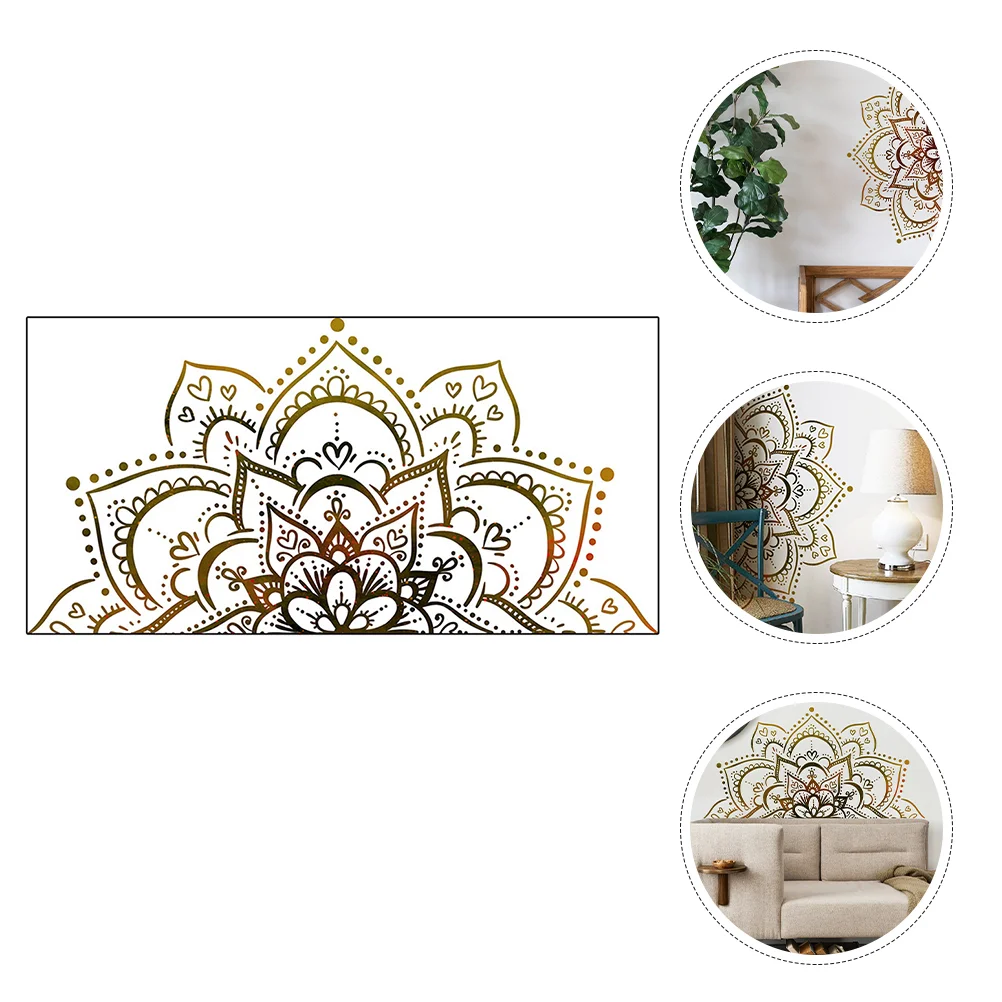 Настенная Наклейка с имитацией мандалы цветок настенные наклейки самоклеящиеся