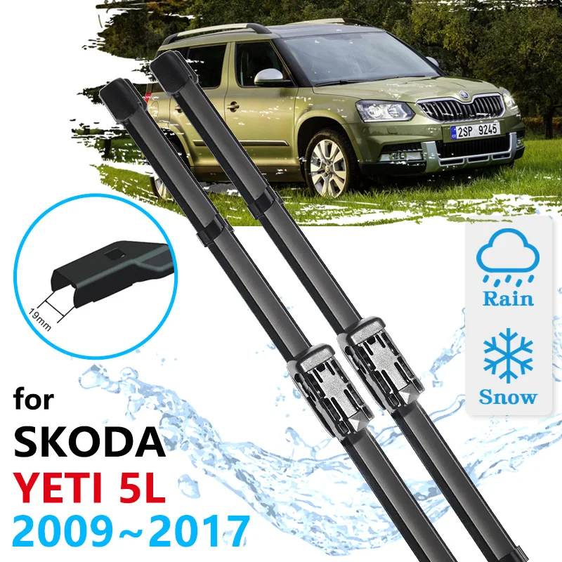 

Car Front Wiper Blade For Skoda Yeti 2009 2010 2011 2012 2013 2014 2015 2016 2017 Windscreen Windshield Accessories Window Auto