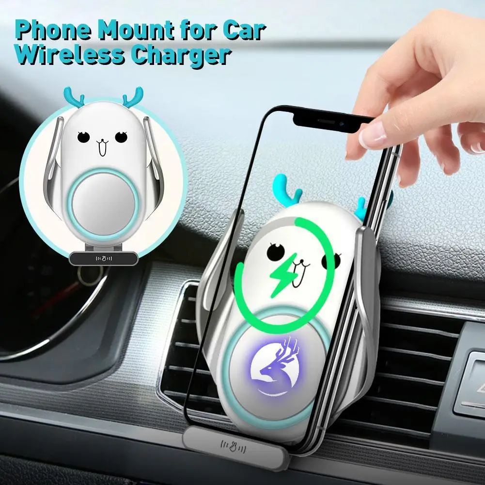 

30W Car Wireless Charger for iPhone 13 12 XR X Samsung S20 S10 Fast Charging Intelligent Infrared Sensor Phone Holde Z4R9