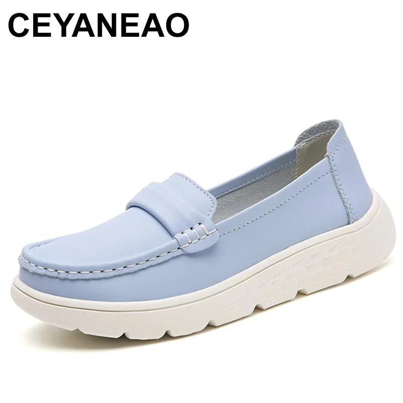 

Spring Casual Shoes Female British Style 2023 New Thick-soled College Style Casual Loafers Genuine Leather Fashion Shoes Girls