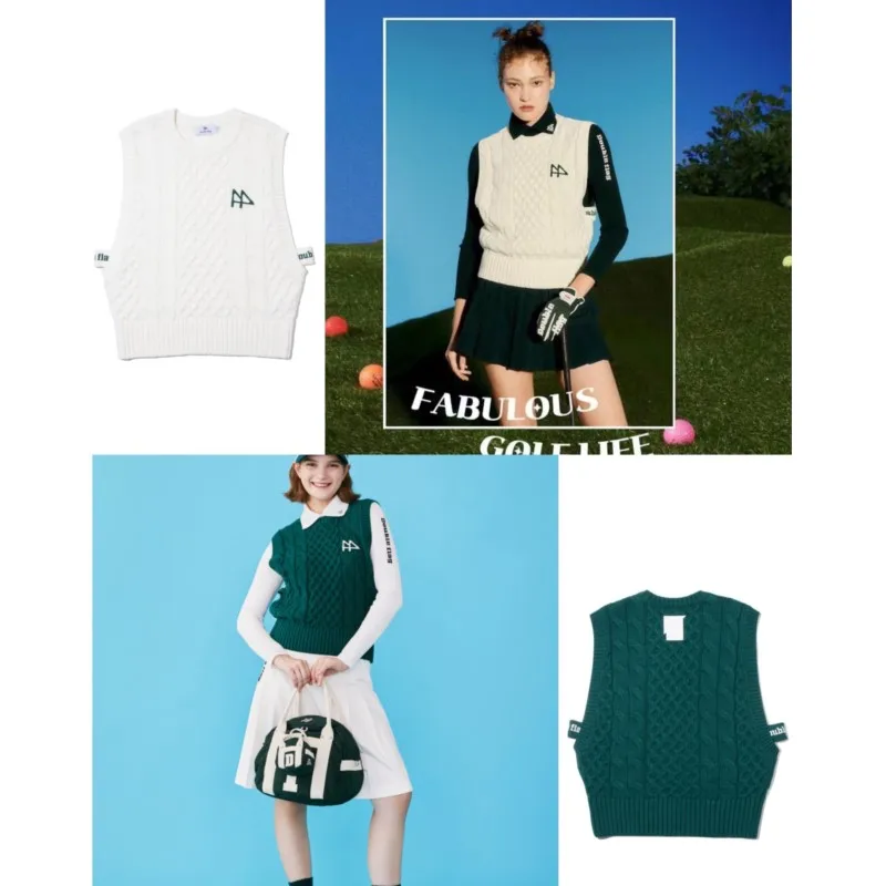 

Women Golf Solid Classic V-Neck Sleeveless Pullover Sweater Vest Top
